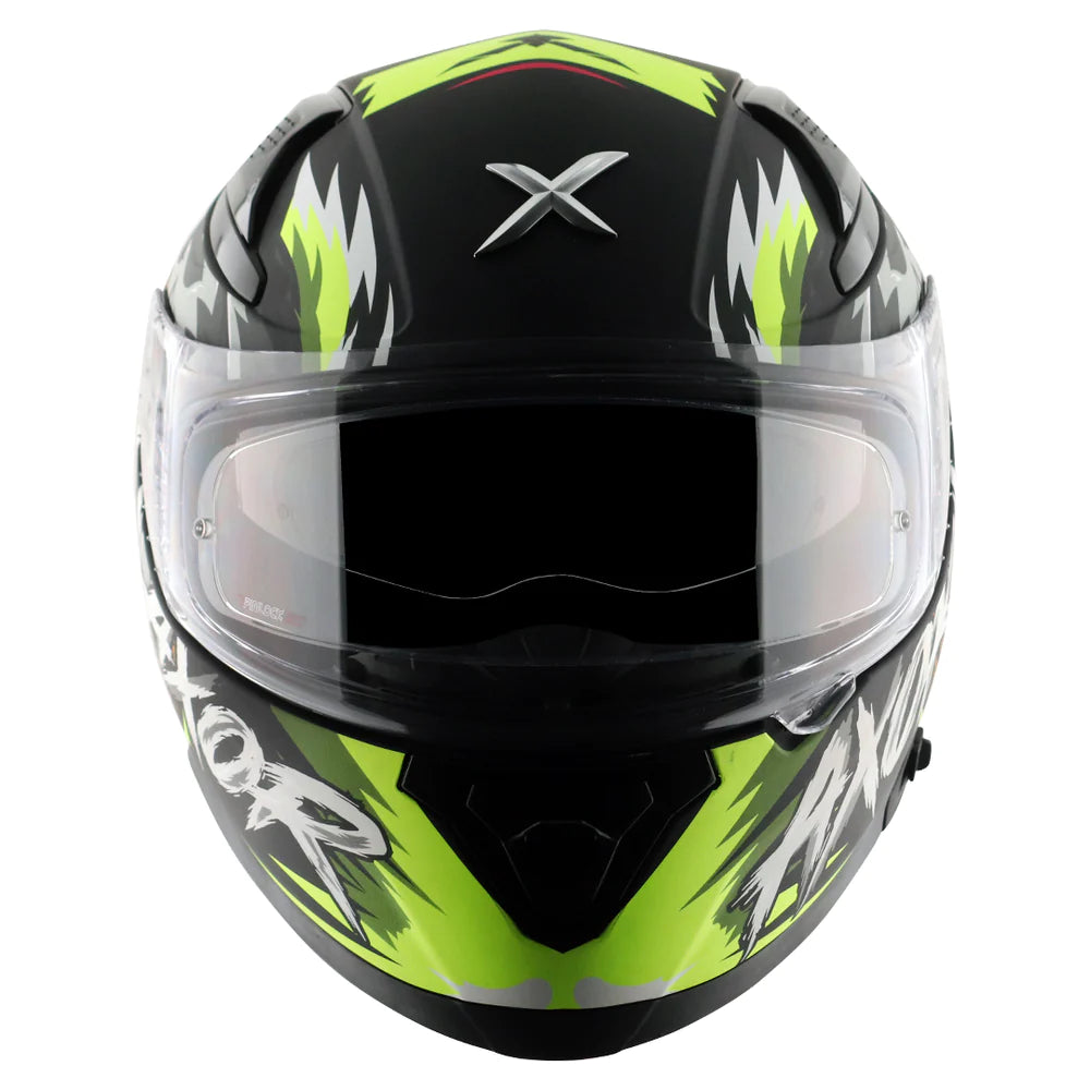 Axor Apex Falcon Full-Face Helmet - Matt Black Neon Yellow