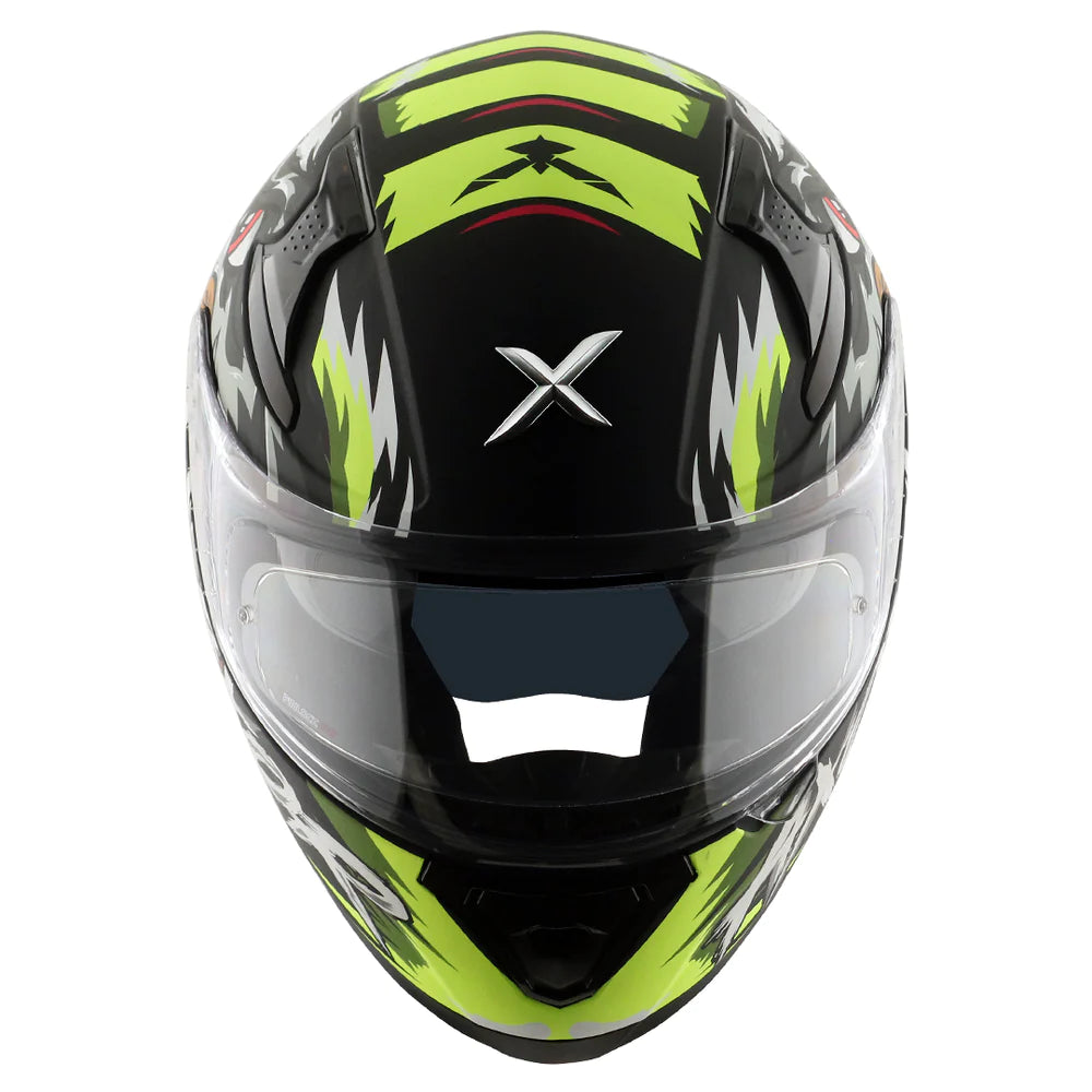 Axor Apex Falcon Full-Face Helmet - Matt Black Neon Yellow