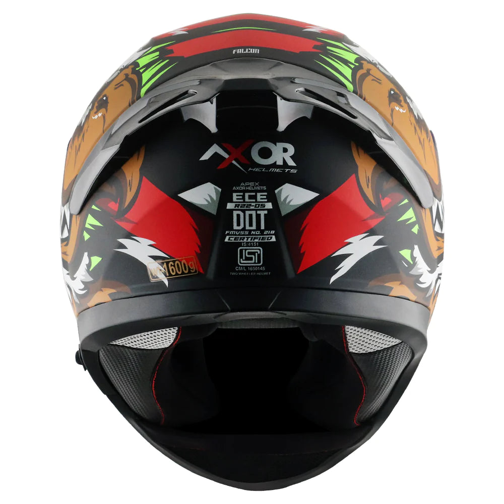 Axor Apex Falcon Full-Face Helmet - Matt Black Red