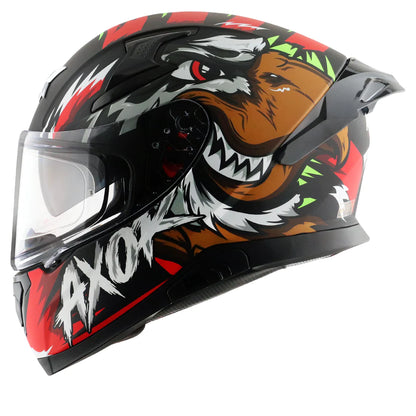 Axor Apex Falcon Full-Face Helmet - Matt Black Red