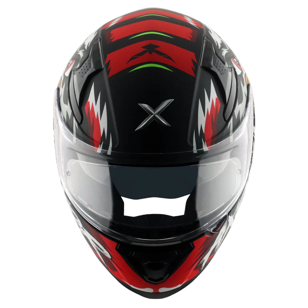 Axor Apex Falcon Full-Face Helmet - Matt Black Red