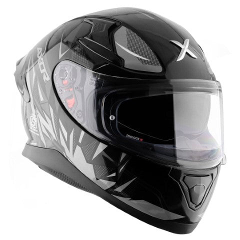 Axor Apex Hunter Black Grey Helmet - Riders Junction