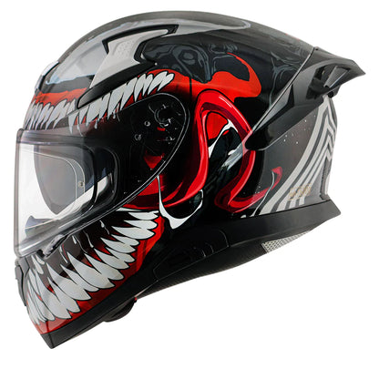 Axor Apex Marvel Venom Full-Face Helmet - Glossy Black Red