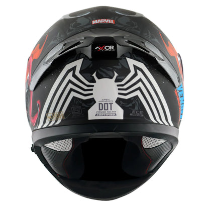 Axor Apex Marvel Venom Full-Face Helmet - Matt Black Red