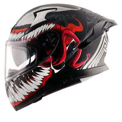 Axor Apex Marvel Venom Full-Face Helmet - Matt Black Red