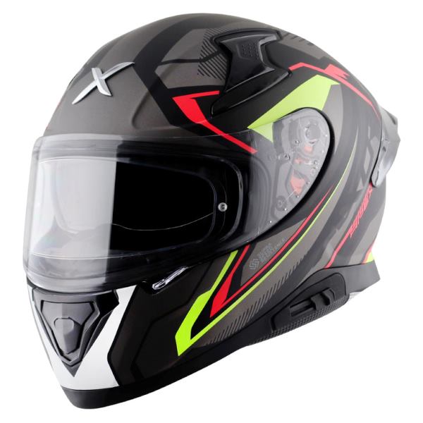 Axor Apex Road Trip Helmet-Dull Black Grey Helmet