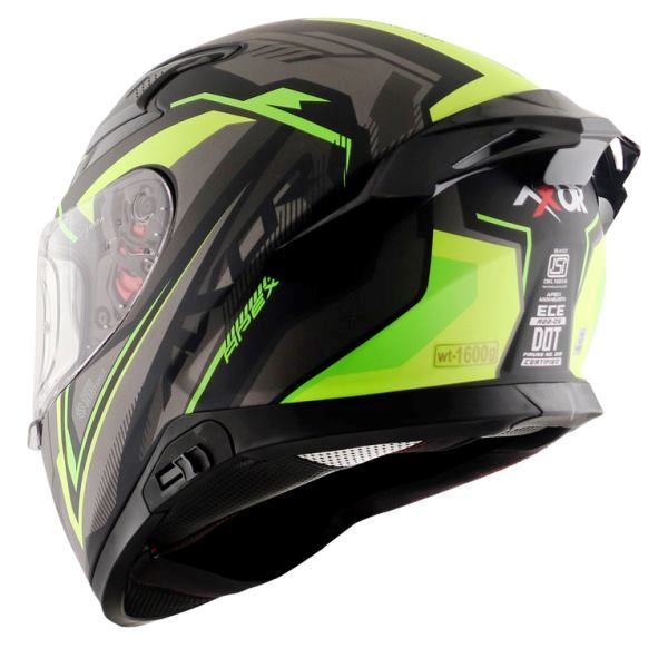 Axor Apex Road Trip Helmet-dull Black Neon Yellow