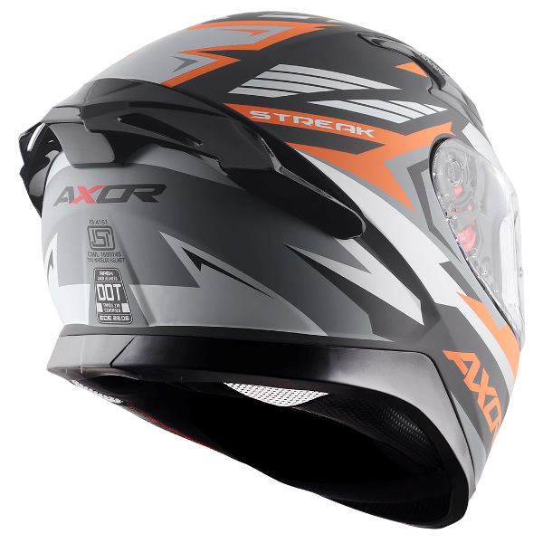 Axor Apex Streak Helmet-Dull Black Orange