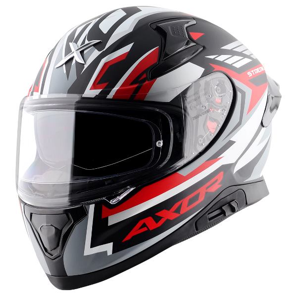 Axor Apex Streak Helmet - Dull Black Red