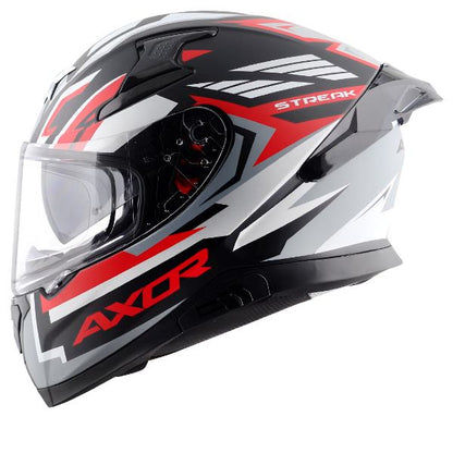 Axor Apex Streak Helmet - Dull Black Red