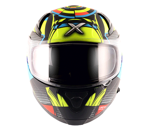 Axor Apex Vivid Dull Black Neon Yellow Helmet