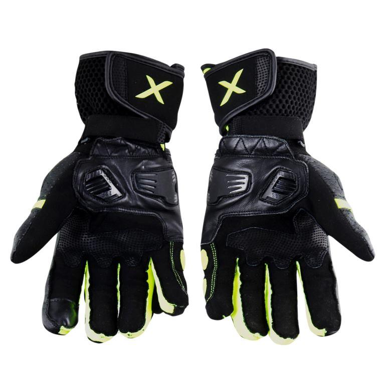 Axor Gator Riding Gloves Black Neon Green