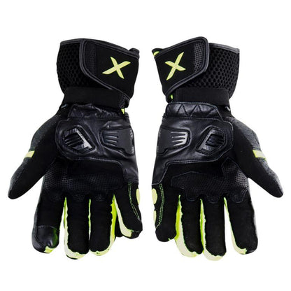 Axor Gator Riding Gloves Black Neon Green