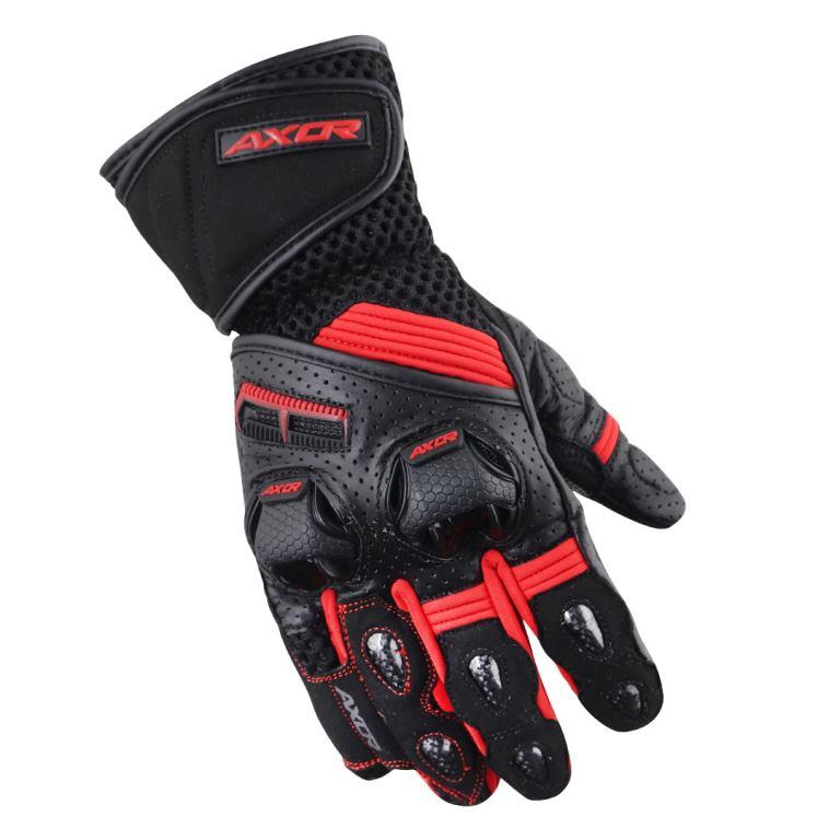 Axor Gator Riding Gloves Black Red