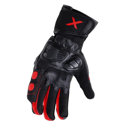 Axor Gator Riding Gloves Black Red - Riders Junction