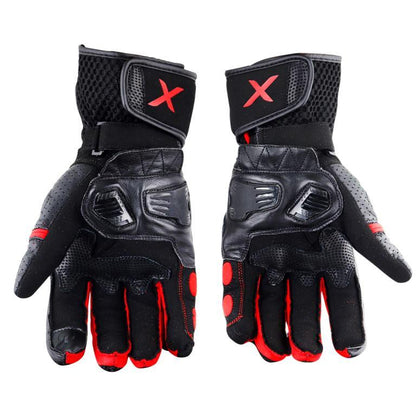 Axor Gator Riding Gloves Black Red - Riders Junction