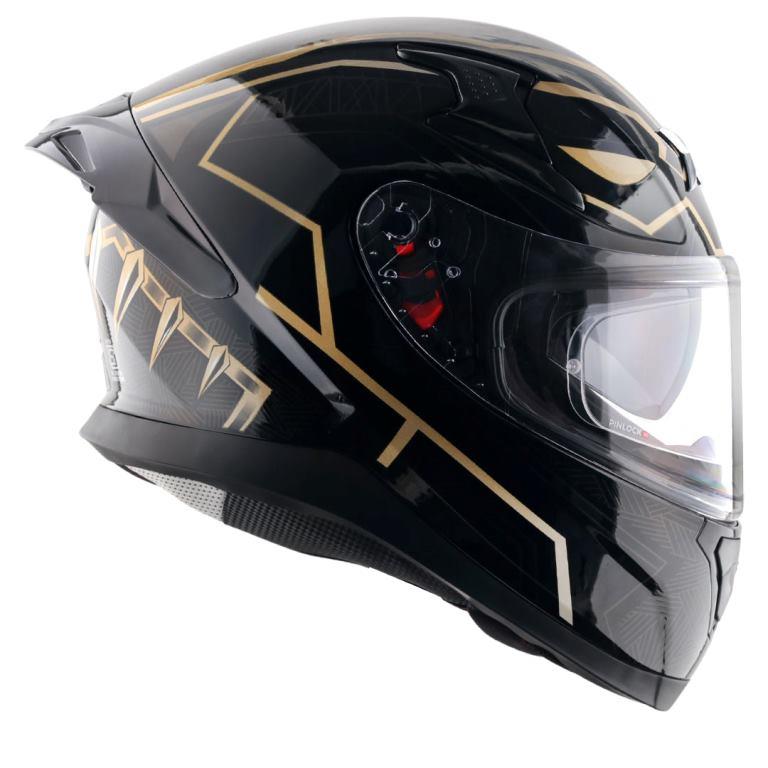 Axor Helmets Apex Marvel Black Panther Helmet - Black Gold