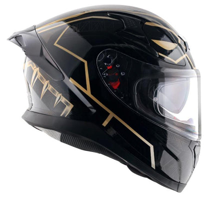 Axor Helmets Apex Marvel Black Panther Helmet - Black Gold