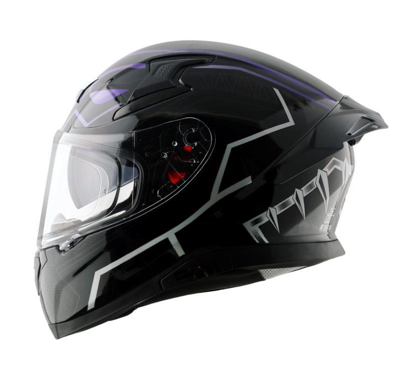 Axor Helmets Apex Marvel Black Panther Helmet - Black Purple