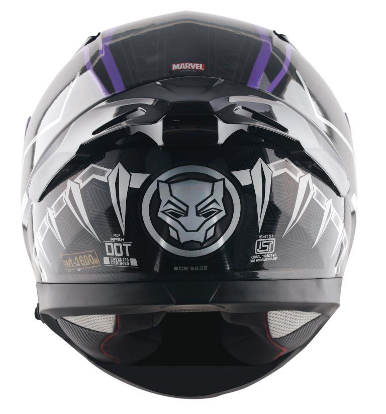 black pathr motorcycle helmet Axor Helmets Apex Marvel Black Panther Helmet