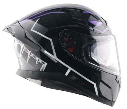 Axor Helmets Apex Marvel Black Panther Helmet - Black Purple