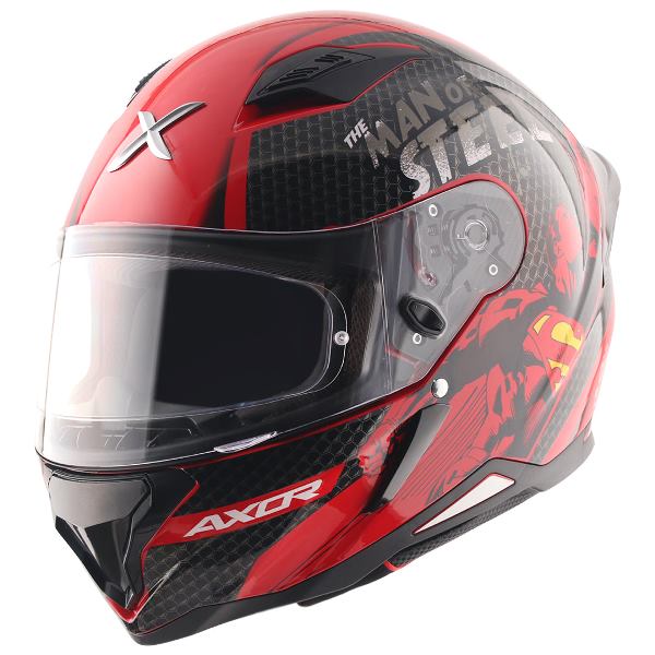 Axor-Hunter DC Superman Helmet (Red Black)