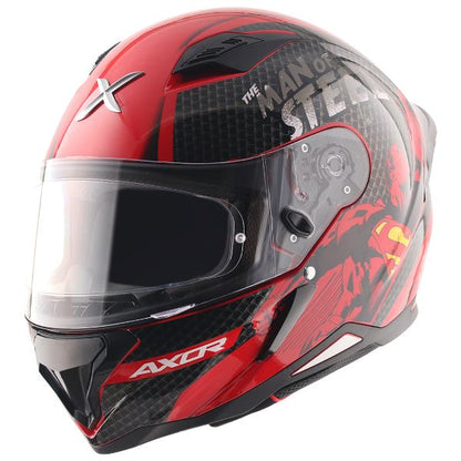 Axor-Hunter DC Superman Helmet (Red Black)