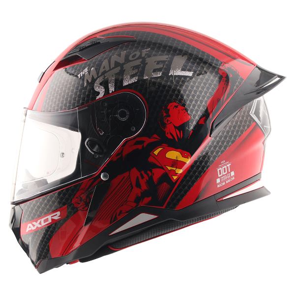 Axor-Hunter DC Superman Helmet (Red Black)