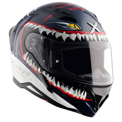 Axor-Hunter Shark Helmet (Blue White)