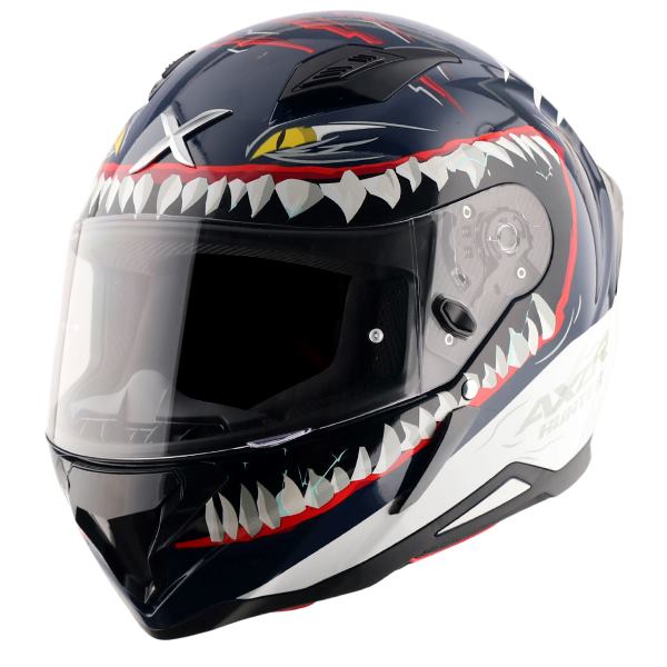 Axor-Hunter Shark Helmet (Blue White)