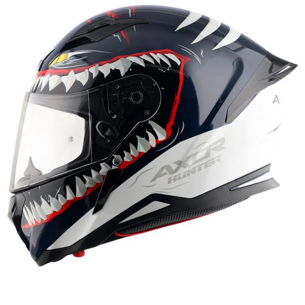 Axor-Hunter Shark Helmet (Blue White)