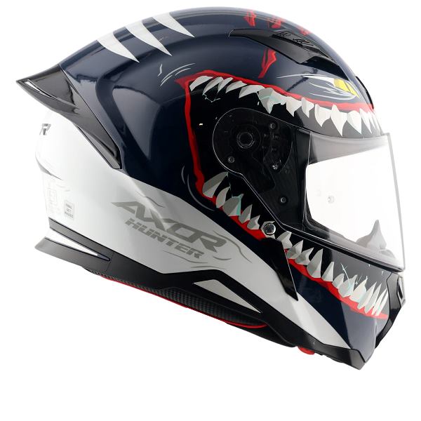 Axor-Hunter Shark Helmet (Blue White)