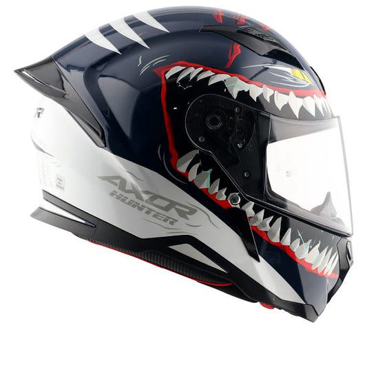 Axor-Hunter Shark Helmet (Blue White)
