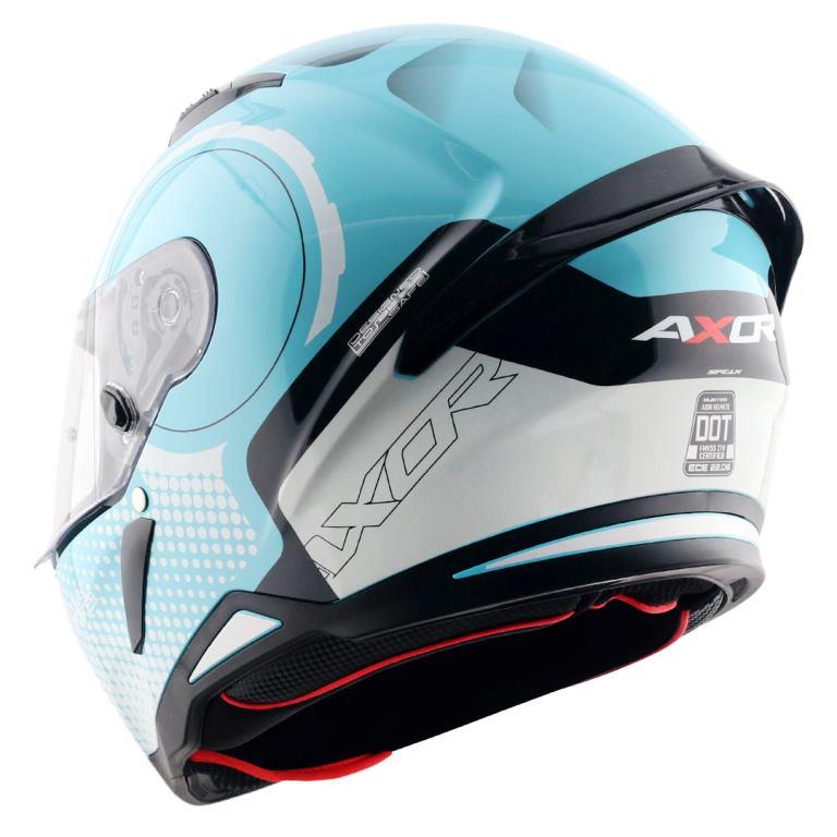Axor Hunter Spear Helmet - Hex Blue White