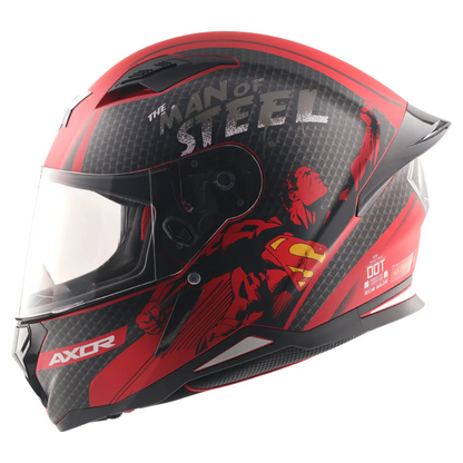 Axor-Hunter DC Superman Helmet (Dull Red Black)