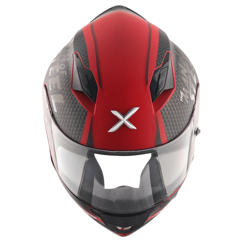 Axor-Hunter DC Superman Helmet (Dull Red Black)