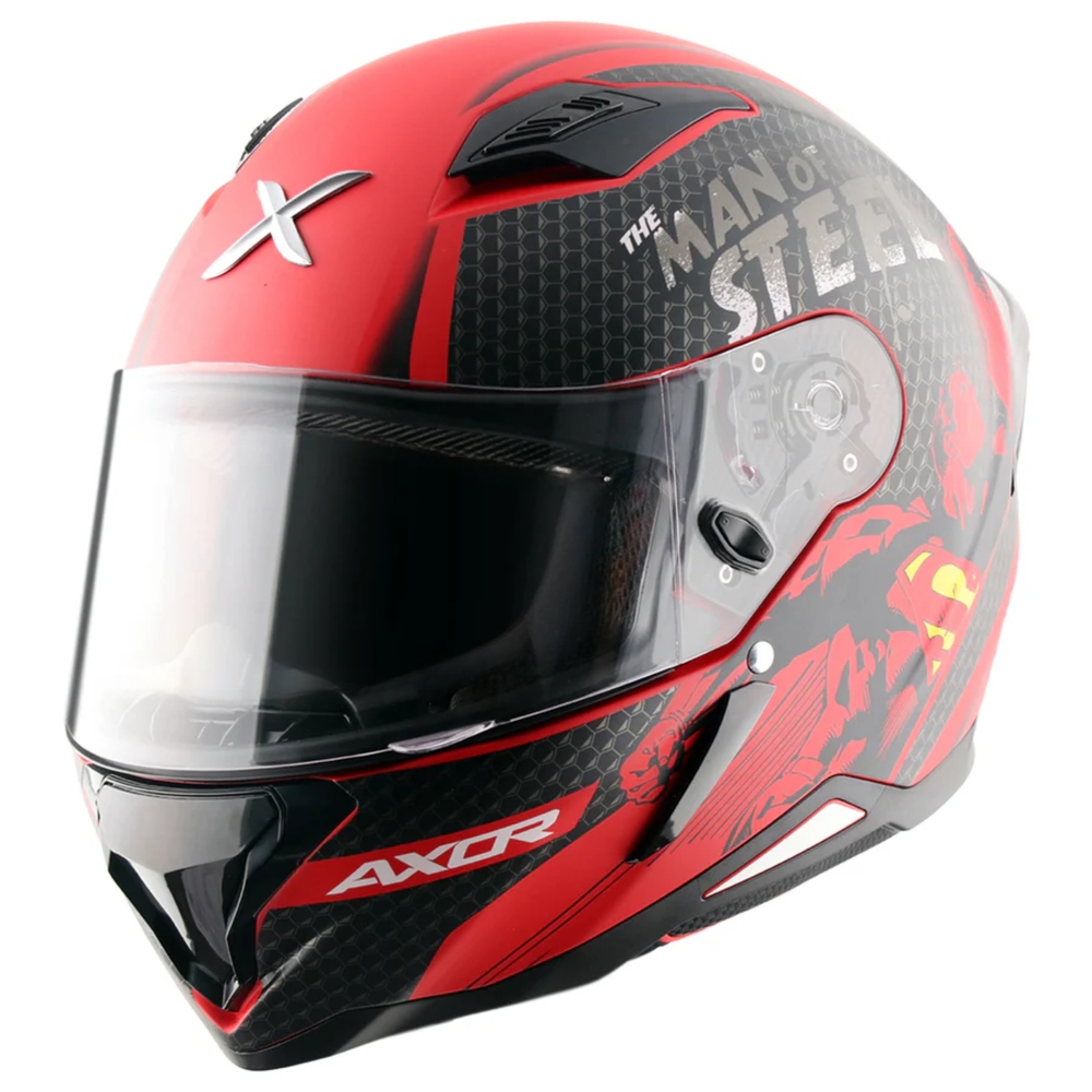 Axor-Hunter DC Superman Helmet (Dull Red Black)