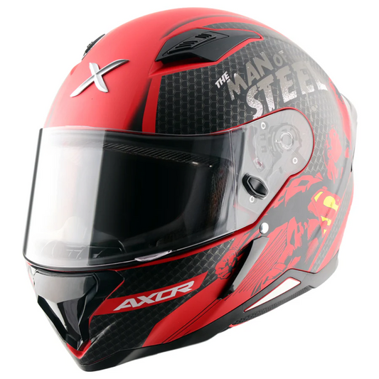 Axor-Hunter DC Superman Helmet (Dull Red Black)