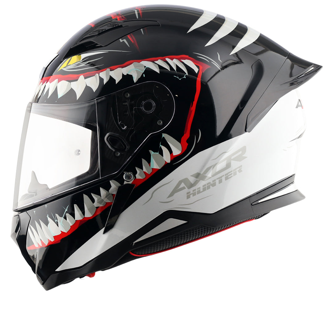 Axor-Hunter Shark Helmet (Black White)