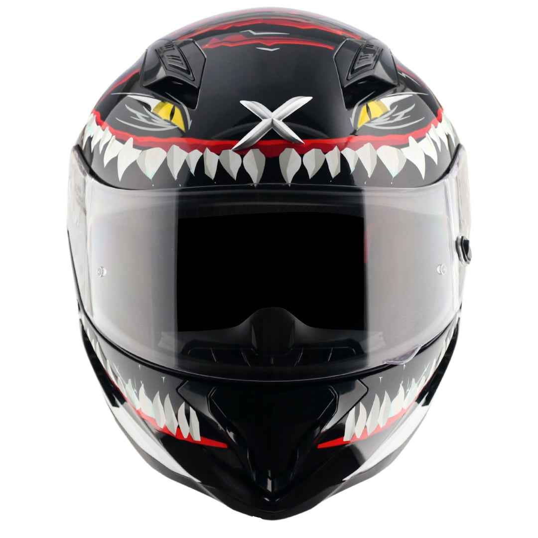 Axor-Hunter Shark Helmet (Black White)