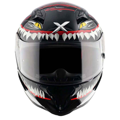 Axor-Hunter Shark Helmet (Black White)