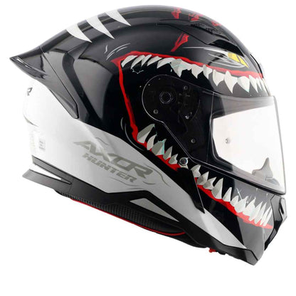 Axor-Hunter Shark Helmet (Black White)