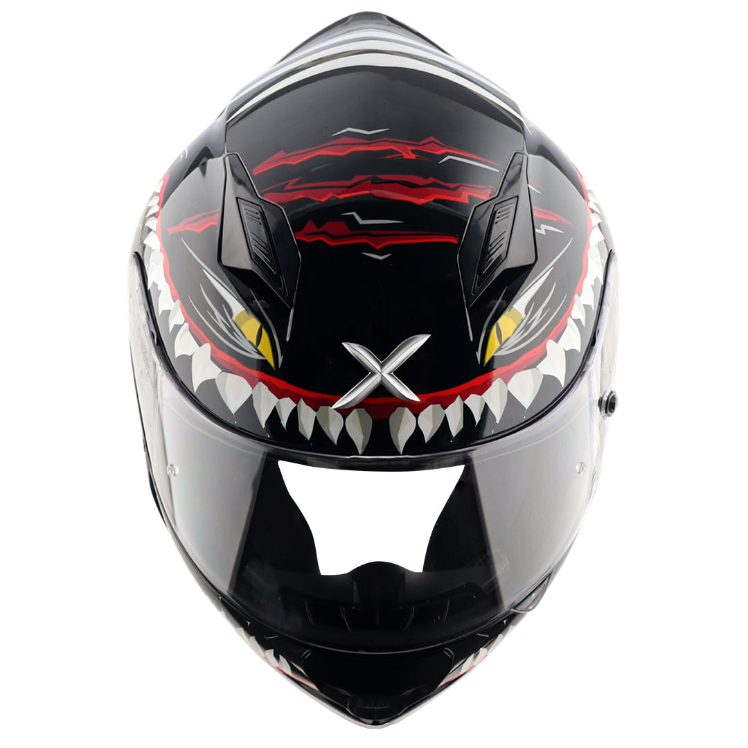Axor-Hunter Shark Helmet (Black White)