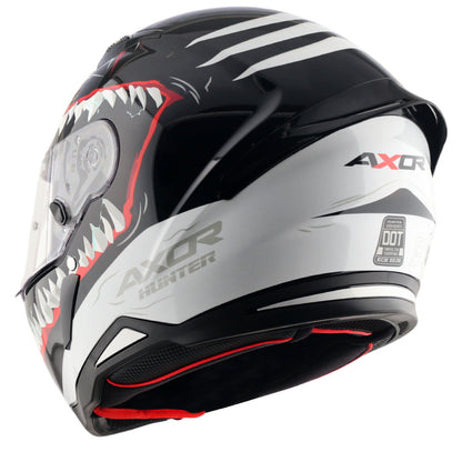 Axor-Hunter Shark Helmet (Black White)