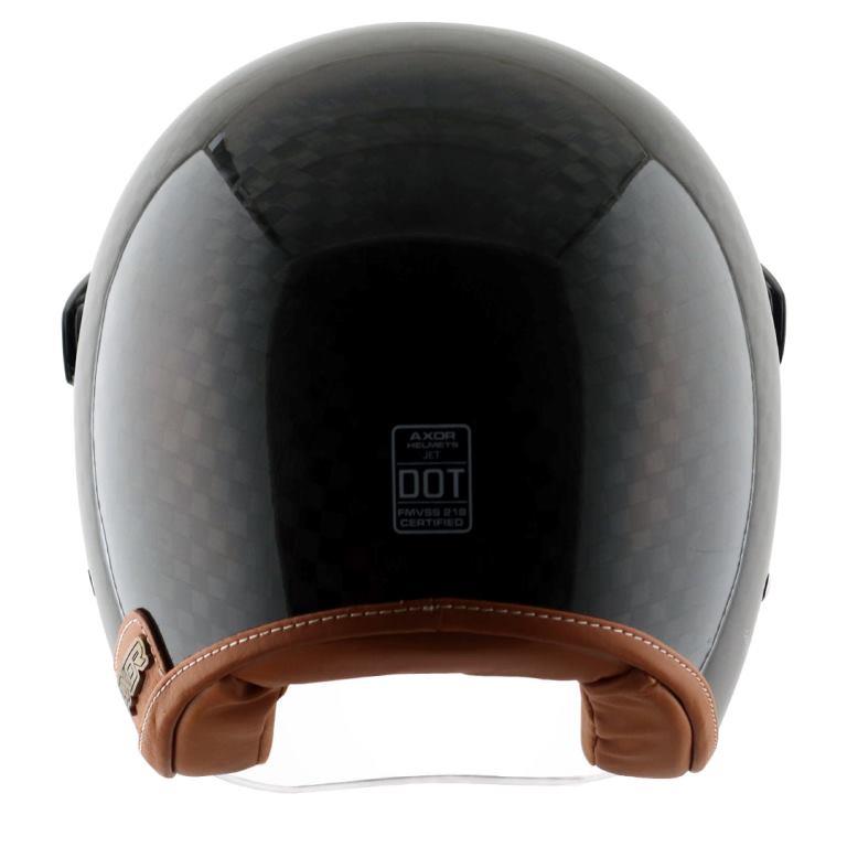 Axor Jet Carbon Big Checks helmet with bubble visor-Black