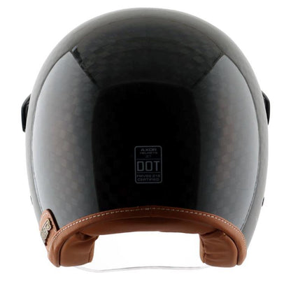 Axor Jet Carbon Big Checks helmet with bubble visor-Black