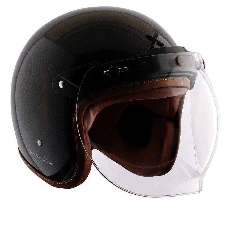 Axor Jet Carbon Small Checks helmet with Bubble Visor-Black