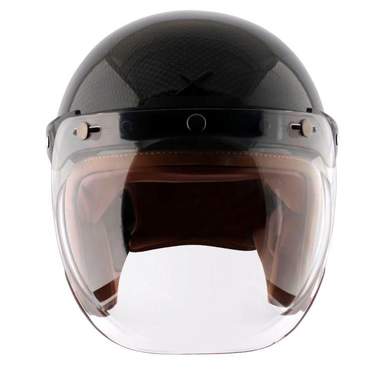 Axor Jet Carbon Small Checks helmet with Bubble Visor-Black