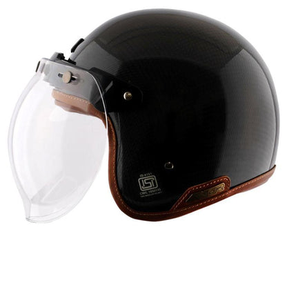 Axor Jet Carbon Small Checks helmet with Bubble Visor-Black