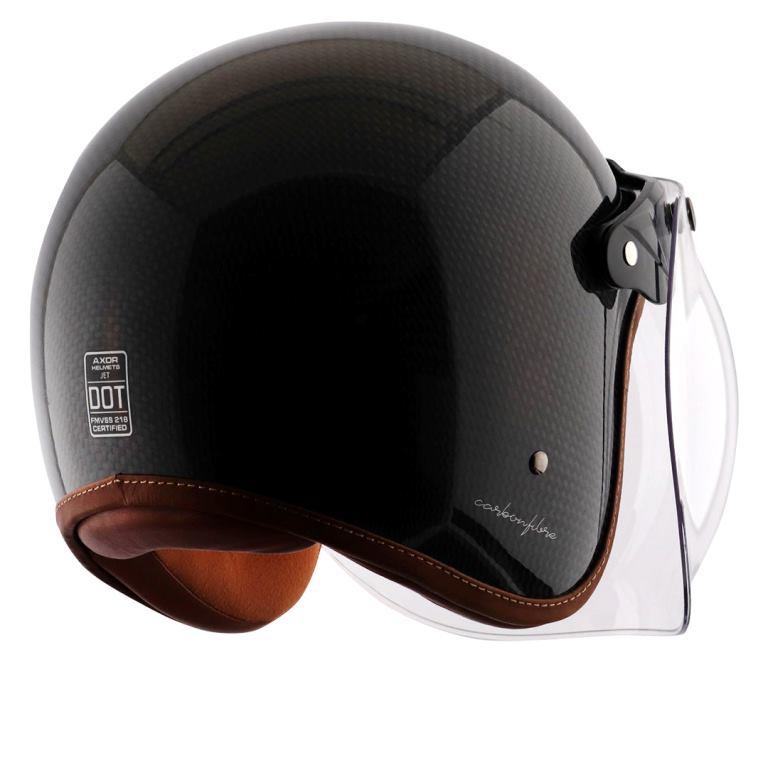 Axor Jet Carbon Small Checks helmet with Bubble Visor-Black
